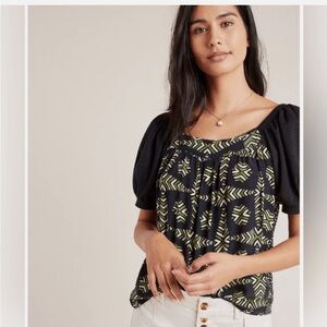 Maeve Anthropology Puff Sleeve Top